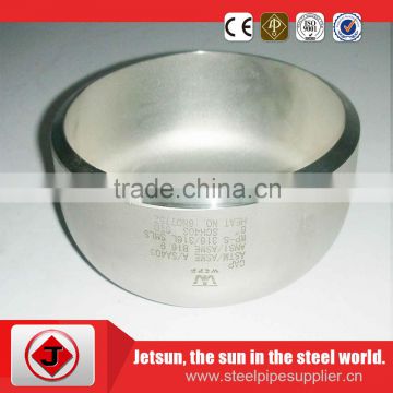 high quality butt welding stainless steel round end cap Ansi B16.9