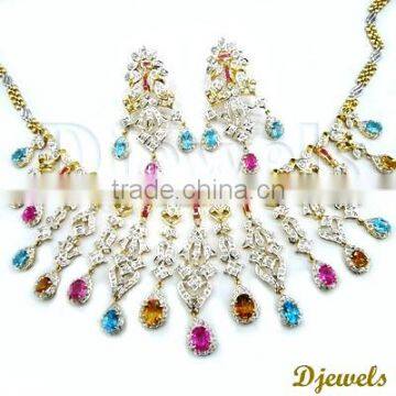 Diamond Necklace Sets, Bridal Necklace Sets, Diamond jewelry