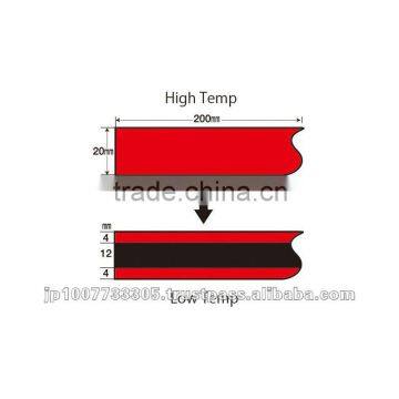 Reversible Temperature indicator label for multiple use
