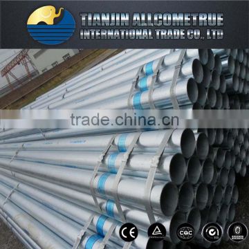 Construction hot rolled carbon steel q195 galvanised round steel pipe