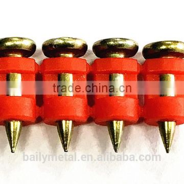 High quality red plastic color low Carbon Harded Steel Galvanized Concrete Nails for construction