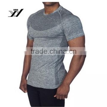 classic high quality cotton Spandex plain soft feeling men gym tshirt 2016