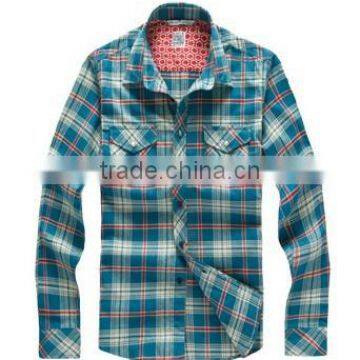 2013 Mens Fashion casual Plaid Custom Shirt/Clothing Shirt Manufacturers