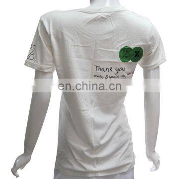 hot sale white printing t shirt