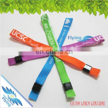 Mustic Festival Woven Cloth Wristbands with Comic Color Thread