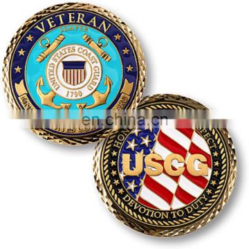 Coast Guard Veteran Emblem Medallion Souvenir Coin