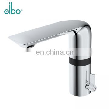 Bathroom Rotatable Double Sensor Hot And Cold Water Basin Led Faucet