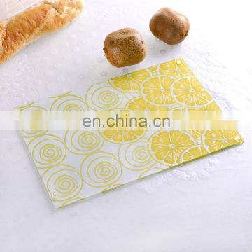 Durable personalized pattern toughened glass chopping cutting board for kitchen wholesale