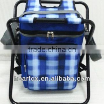 Folding cooler stool with steel tube and the 600D colored fabric