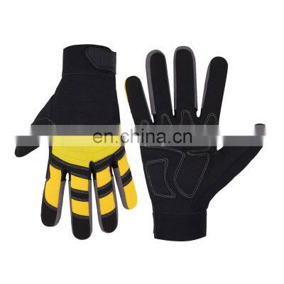 HANDLANDY Yellow Vibration-Resistant Flexible Soft Mechanics Knuckles Protection Touch Screen Fingertips gloves