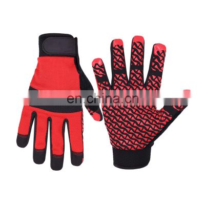 HANDLANDY Silicone Printing Palm House Chores Yard Work Gloves Car Mechanic Gloves Full Finger Sports Gloves Bike