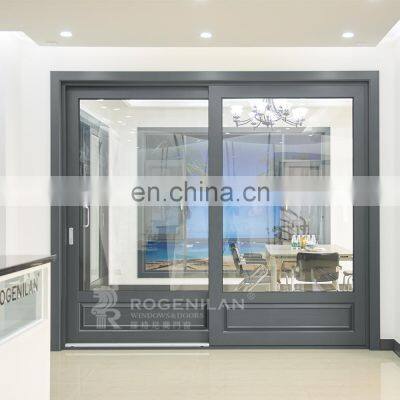 Latest design aluminum frame panel concealed internal sliding door system