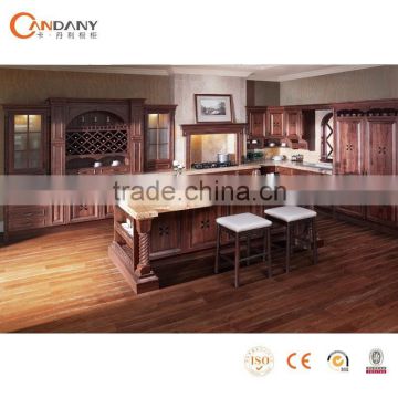 European wood kitchen cabinet with island