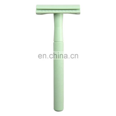 High Quality Green Color Metal Double Edge Safety  Razor Mens Shaving