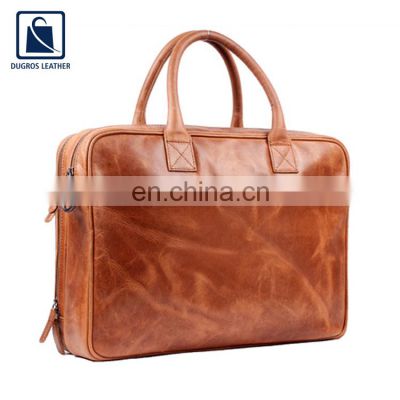 Premium Quality Wholesale Fashion Genuine Leather Laptop Bag