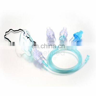 China manufacture portable nebulizer mask accessories inhaler nebulizer mask set with tubing