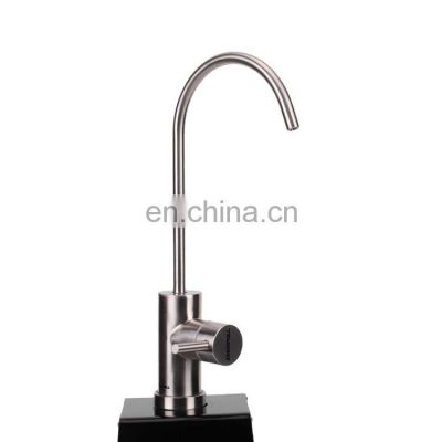 Drinking Water Filter Tap Chrome gooseneck Modern European Style Fits All Water Filter Systems & RO Kitchen Faucets
