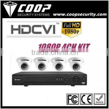4CH Full 1080P HD- CVI Security system With Indoor Dome camera