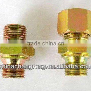 Straight fitting with zinc plating straight thread fittings