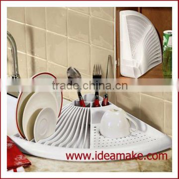 3 in 1 Dish Rack with drain board and cutlery holder
