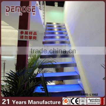 fashionable design led light straight staircase