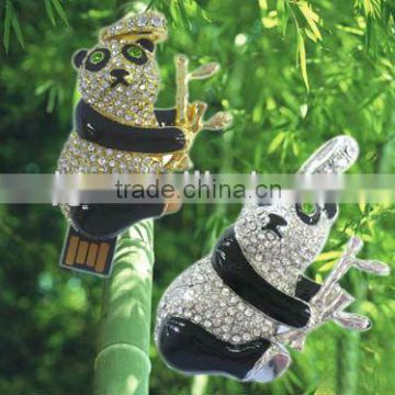 Cute Lovely Promotional Gift Diamond Panda Shape USB