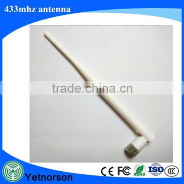 nickel plated SMA male omni directional rubber 433mhz antenna white