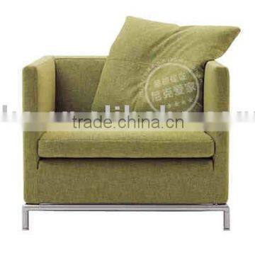 Simple and High Quality Sole Color Fabric Armchair Living Room Furniture