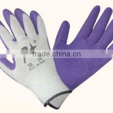 Cotton wrinkle latex protective glove