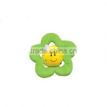 Factory directly plush baby bed hanger soft toy plush flower rattle toys