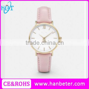 Wholesale price China factory colorful leather strap oem watch for lady