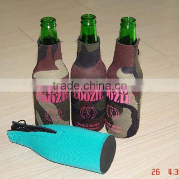 2016 High Quality&Waterproof Neorpene Bottle Coolers with Camouflage Color and Glued Bottom