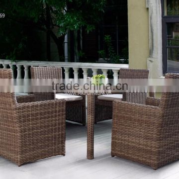 Wicker rattan Modern Style Outdoor Dining and Coffee Set Furniture