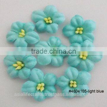 100 pcs handmade Light Blue Mini Sage Rose paper flower