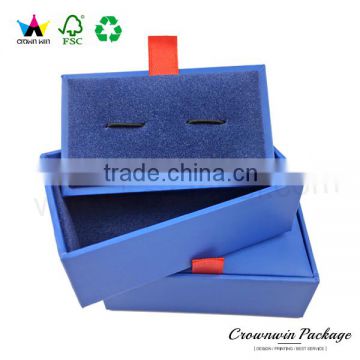 Custom logo pringting high-end cardboard cufflink packaging box