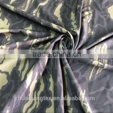 camouflage print 4 way stretch fabric for beach short sports wear