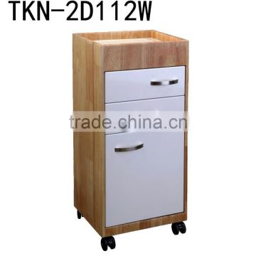 Portable manicure furniture cabinet with movable stool inside for Nail Salon TKN-2D112W