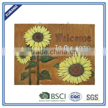 rectangle sunflower Poly resin WALL DECOR