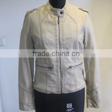Men's apparel top quality wenzhou pu leather jacket