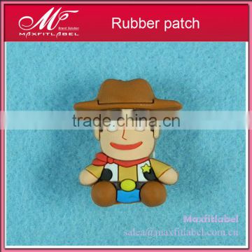 hot quality custom 3d rubber patch