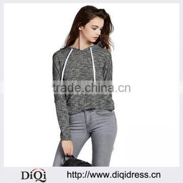 New arrival women Knitted Hooded Sweatshirt Drawstring Long Sleeve Thin Hoodies Autumn New Casual Relaxed Plus High Quality