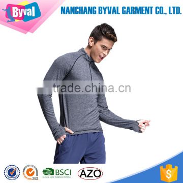 Wholesale cationic polyester shirts cationic half zip shirt for men