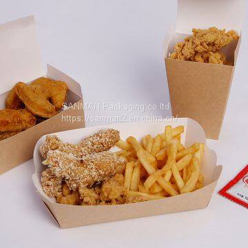 Fish and potato chips paper packaging fast food box