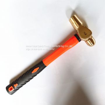 brass ball pein hammer with fiber handle non sparking hammer