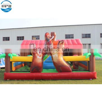 Forest animal theme inflatable bouncy combo house for sale
