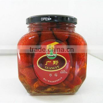 bulk canned food fruit strawberry in tin pack