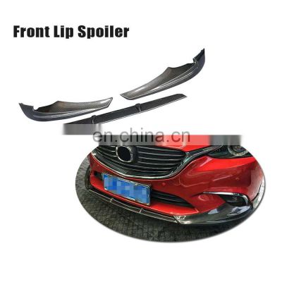 For 2017-2019 Mazda 6 Atenza Carbon Fiber Front Bumper Lip 3pcs