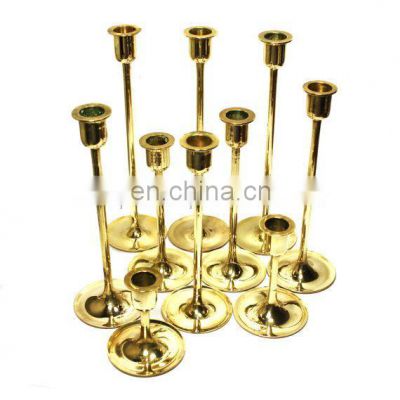 brass plated shiny candle holder