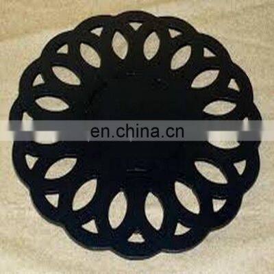 black antique rounded fancy trivets