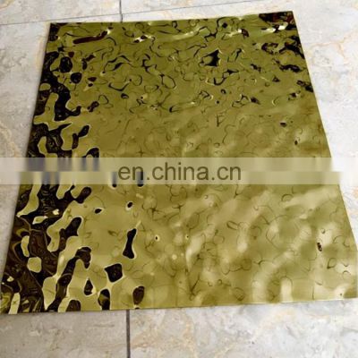 304 Stamped Stainless Steel Punched Sheets Gold Color Mirror finish